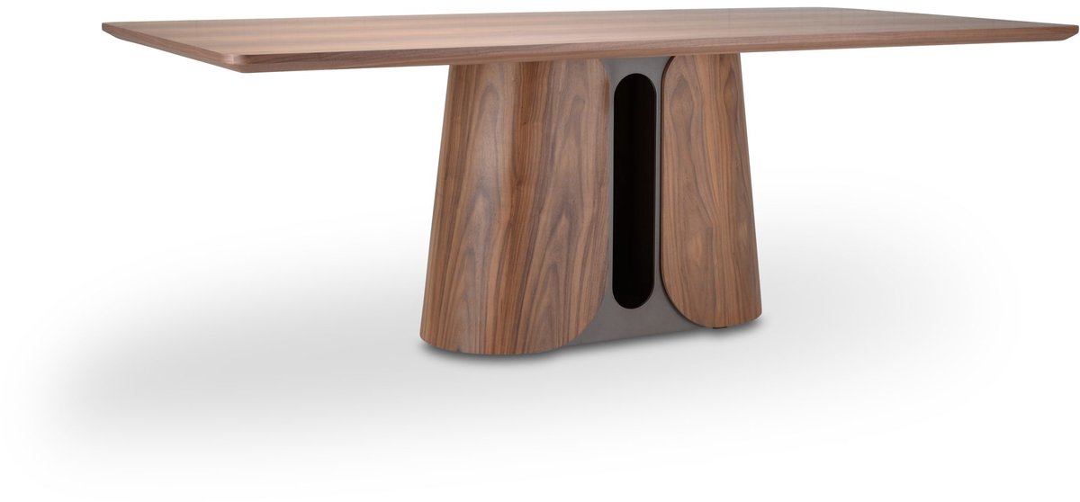 Icon Living - Eettafel Sarah 012 - 220x110x76 Walnoot Poot Bronze