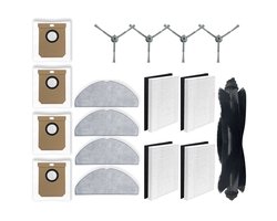 BukkitBow - Accessoireset Geschikt voor Eufy G50 & L60 Hybrid (SES) - Met HEPA Filters, Roller, Zijborstels, Mopdoeken & Stofzakken - Vervangingsonderdelen - 17-Delige Set