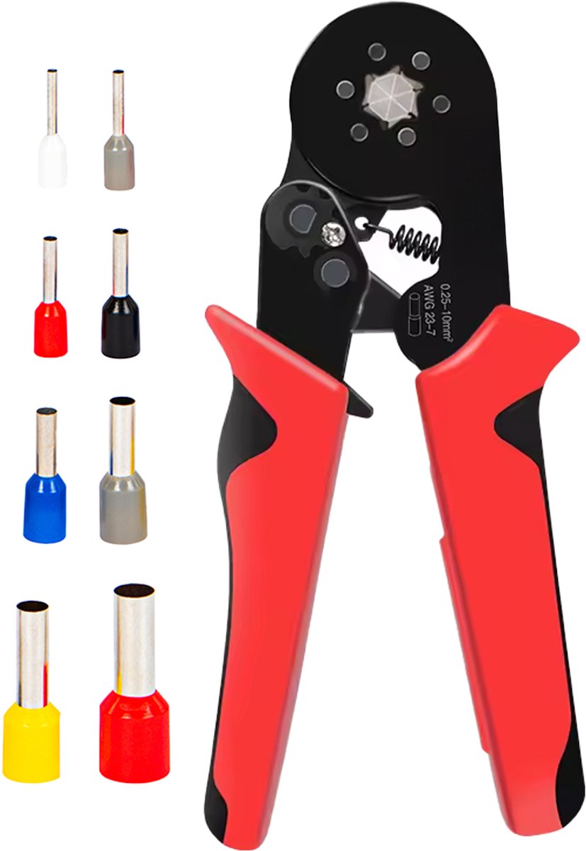 BLOW Krimptang Set met Adereindhulzen - 1201-delig - Professionele Krimptang - AWG 7-23 - Inclusief Opbergdoos
