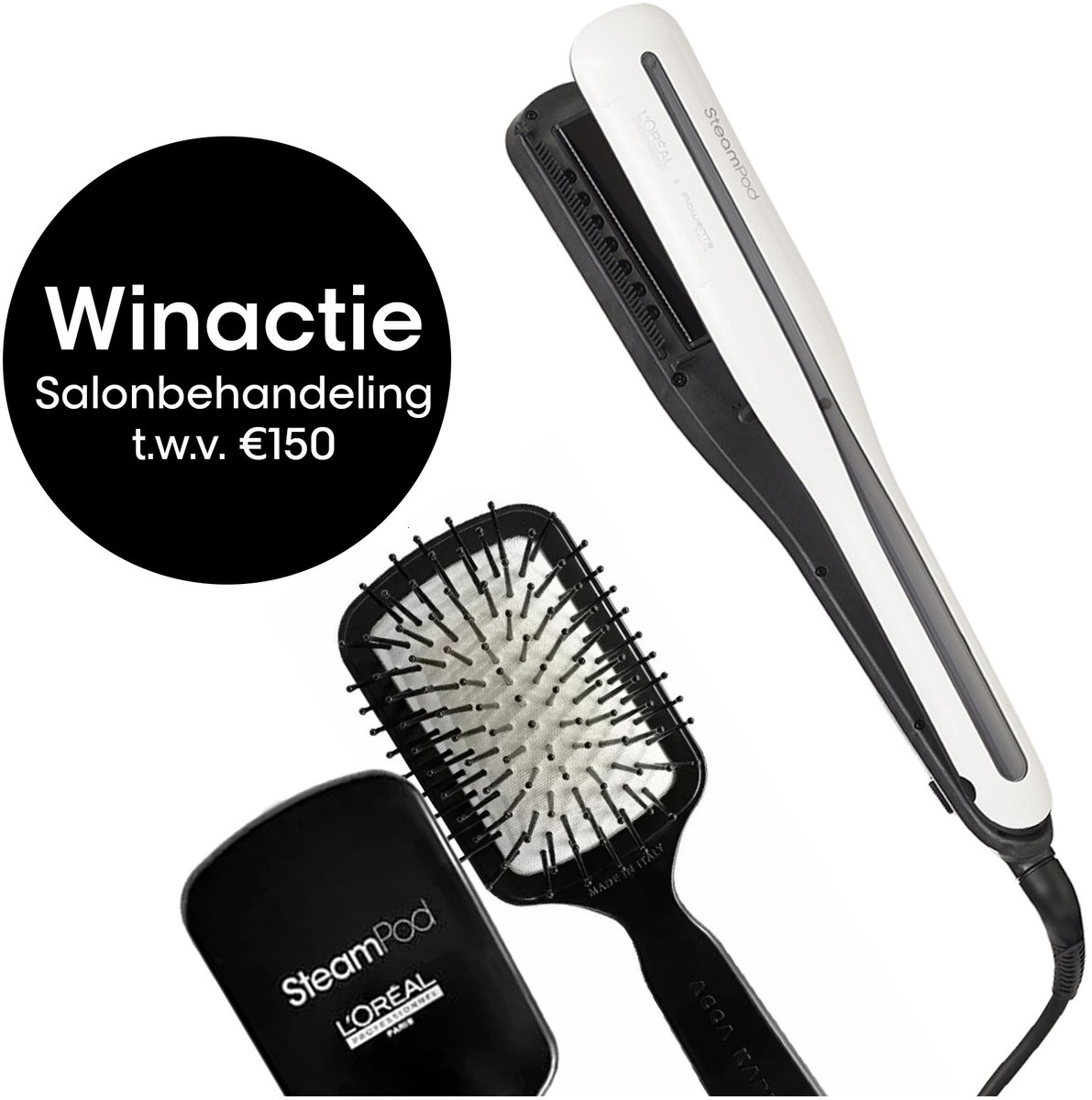 L'Oréal Professionnel Steampod 3.0 + Haarborstel cadeau -