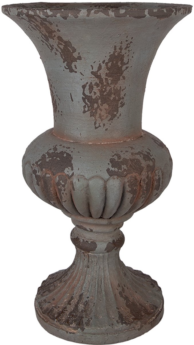 Clayre & Eef Bloempot Ø 30x52 cm Grijs Keramiek
