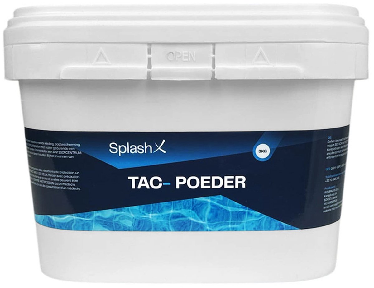 Splash-X TAC- poeder - 3 kg - alkaliniteit zwembad verlagen