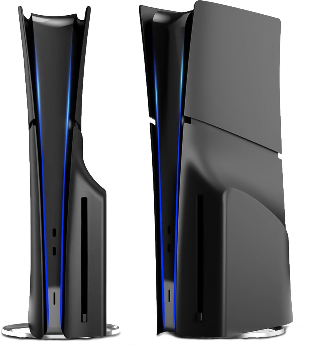 Playstation 5 Slim Faceplates Disc Edition (niet geschikt voor standaard PS5 & PS5 Pro) - Inclusief Mid Skin - Accessoires - Faceplate - Cover - Plate - Skin - Zwart