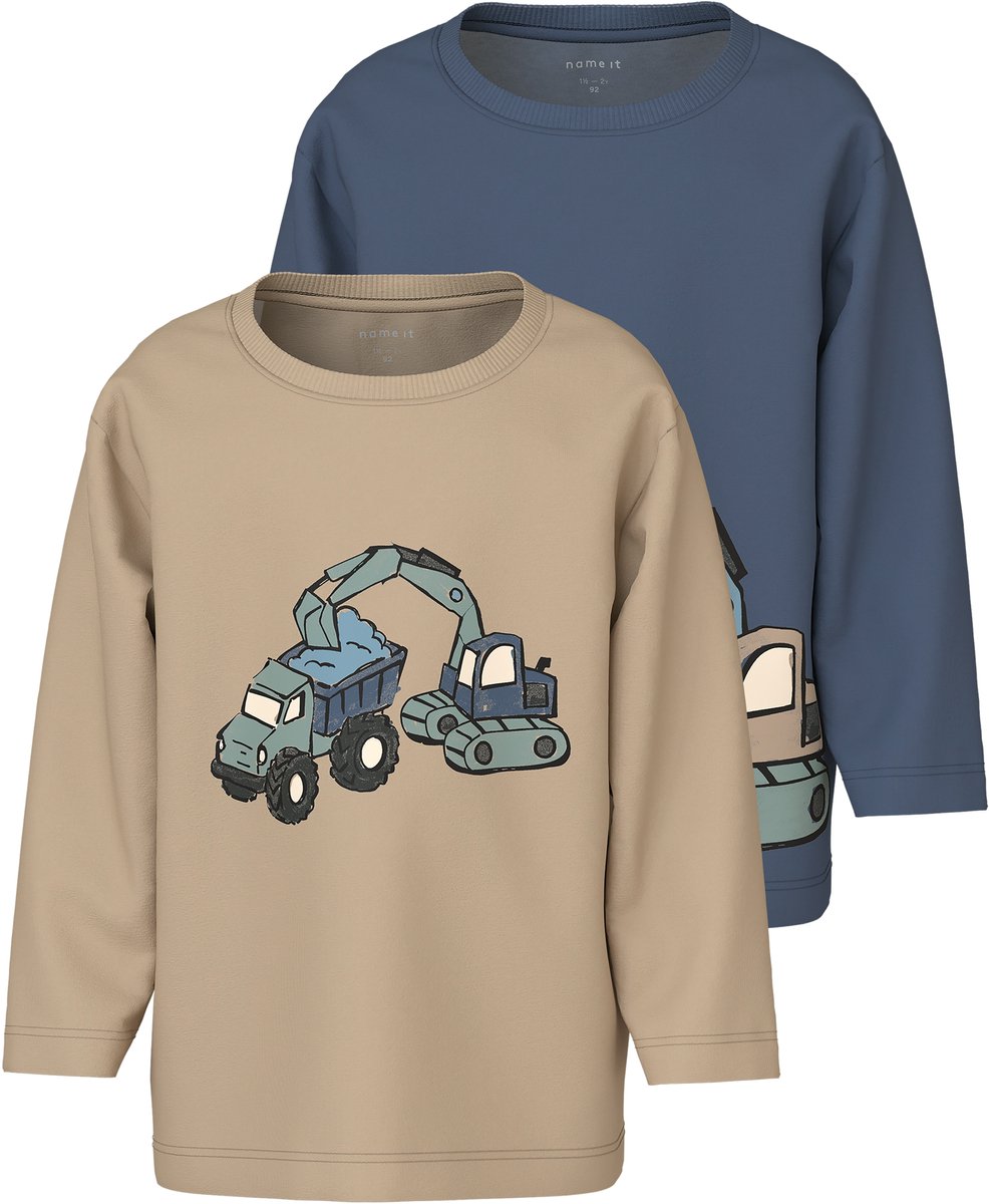 NAME IT - NMMKARKE 2P LS TOP BOX Heren T-shirt
