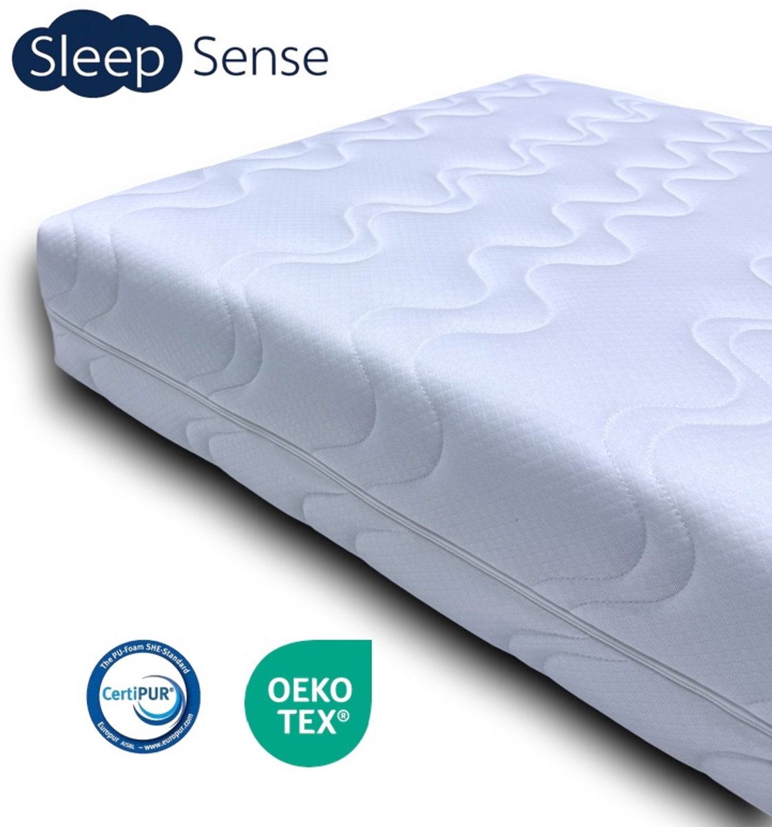 Sleep Sense® - Hotel XXL koudschuim Hotel XXL koudschuim matras 160x200 - circa 20 cm - premium afritsbare hoes - Oekotex Certipur gecertificeerd - Gratis levering