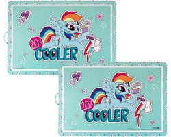 Placemat voor kinderen - 2x - My Little Pony print - 43 x 28 cm - Eten en knutselen - onderleggers - paarden