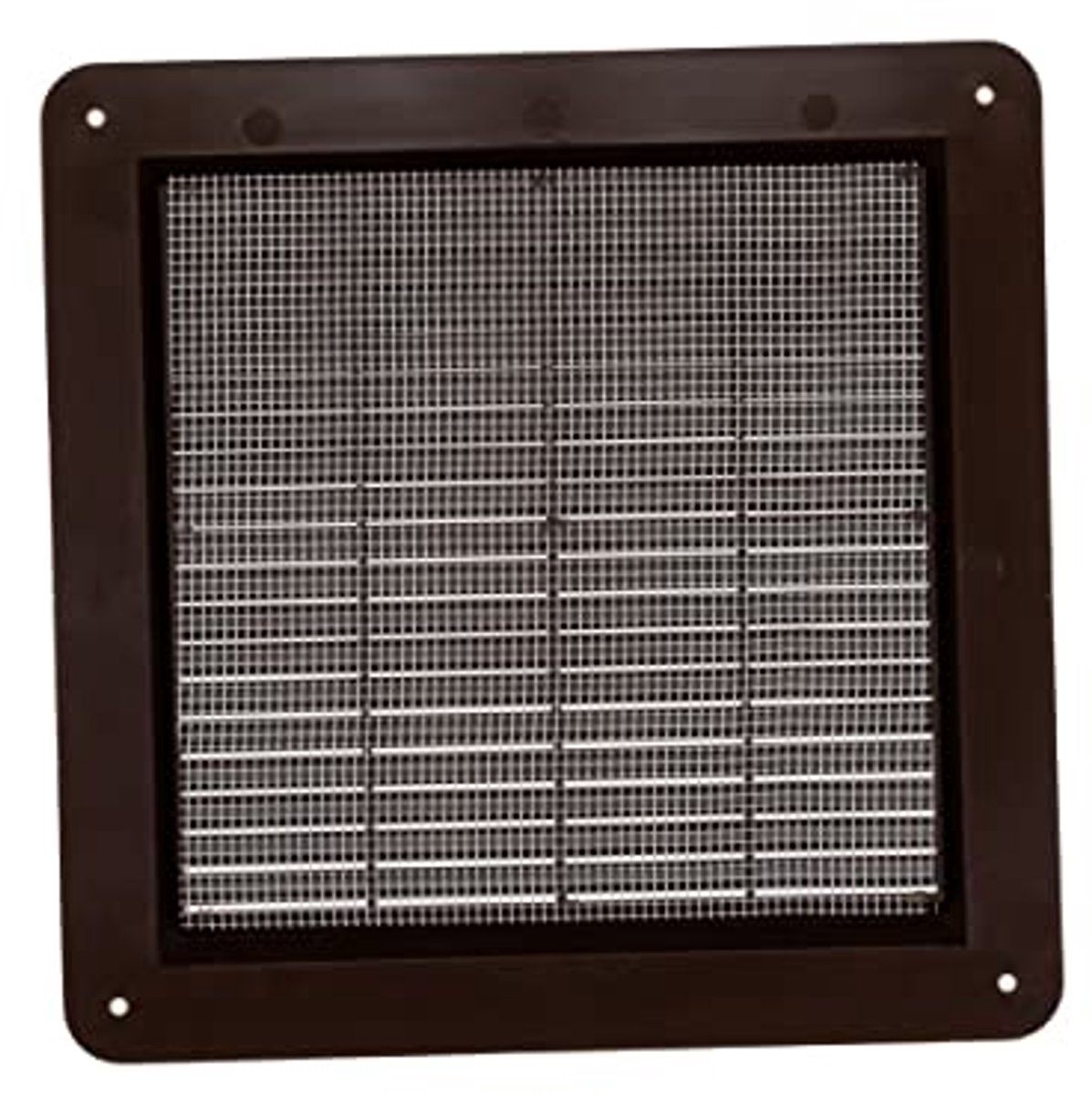 Luchtontluchtingsdeksel 10"x10" - Bruin - Lucht Louver - Grillhoes met Ingebouwd Insectenscherm voor HVAC-ventilatieopeningen