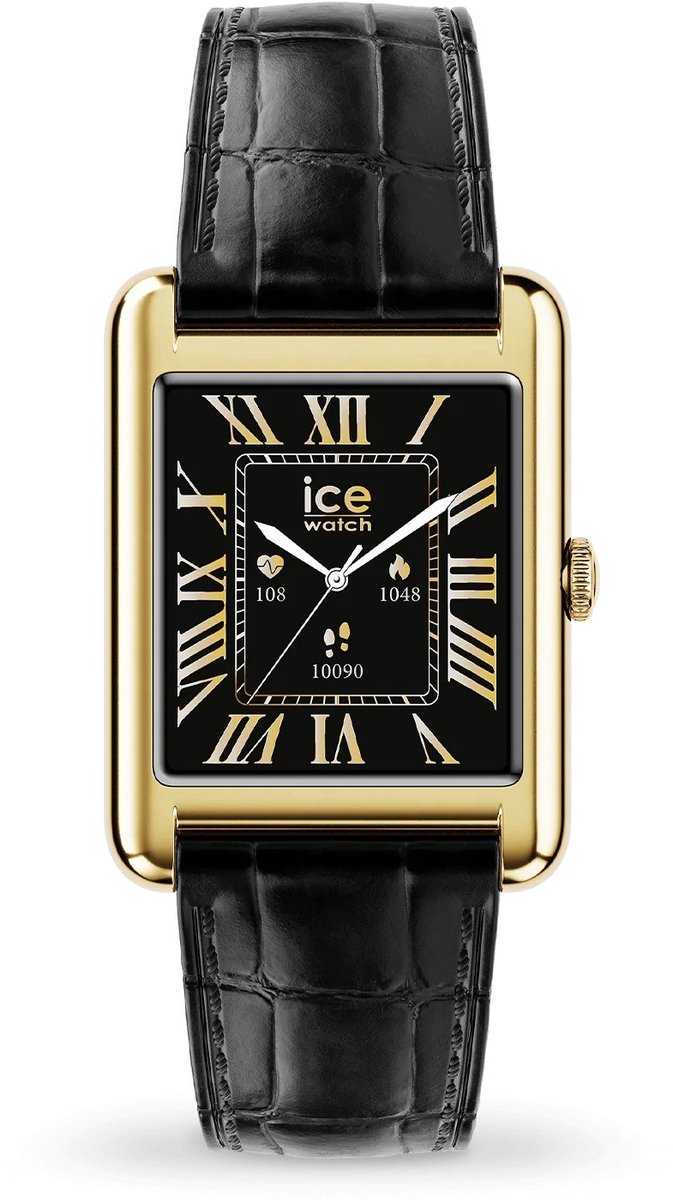 Ice Watch ICE smart TK 2.0 - Gold - Black croco 025285 Horloge - Leer - Zwart - Ø 37 mm