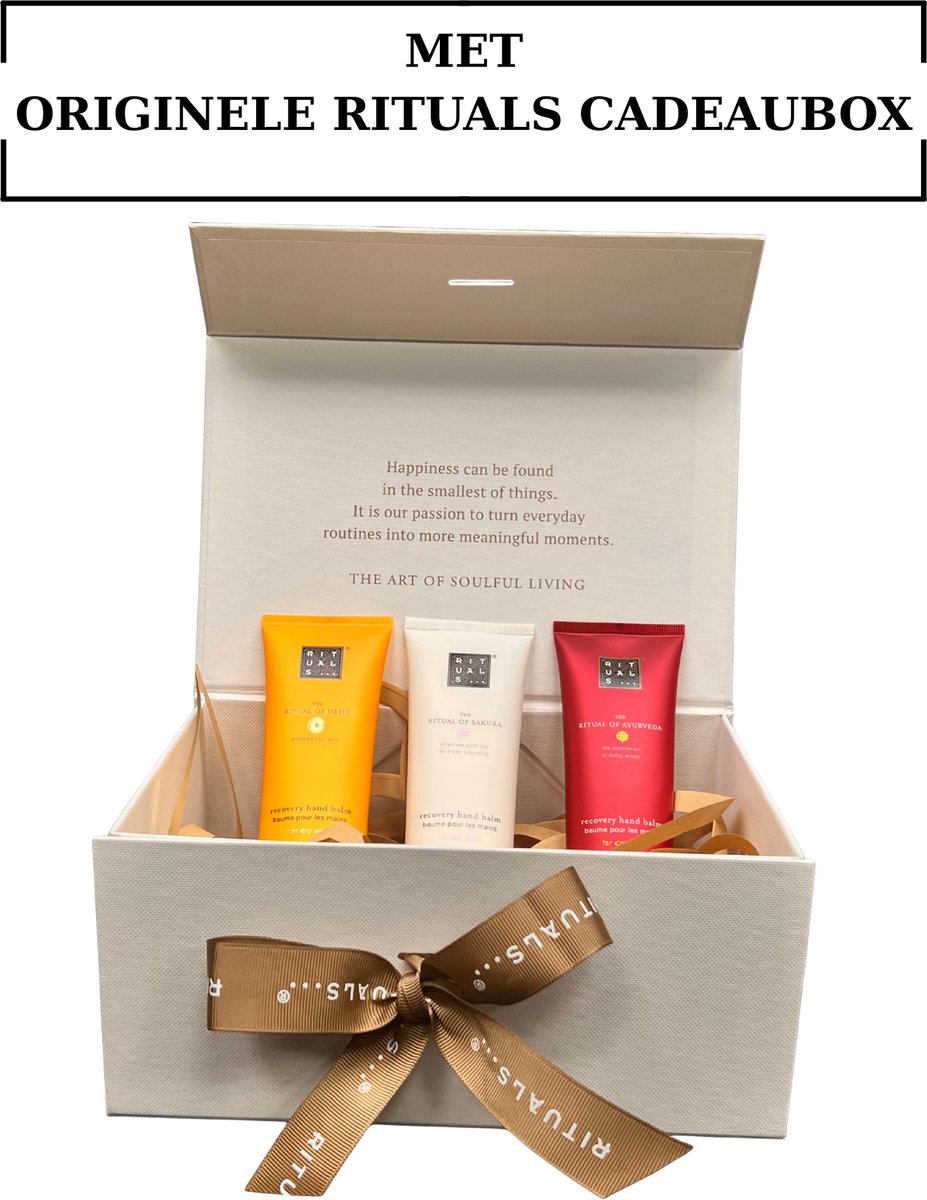 Rituals - Geschenkset - Mehr Hand Balm 70 ml - Ayurveda Hand Balm 70 ml - Sakura Hand Balm 70 ml - Originele RITUALS Cadeaubox