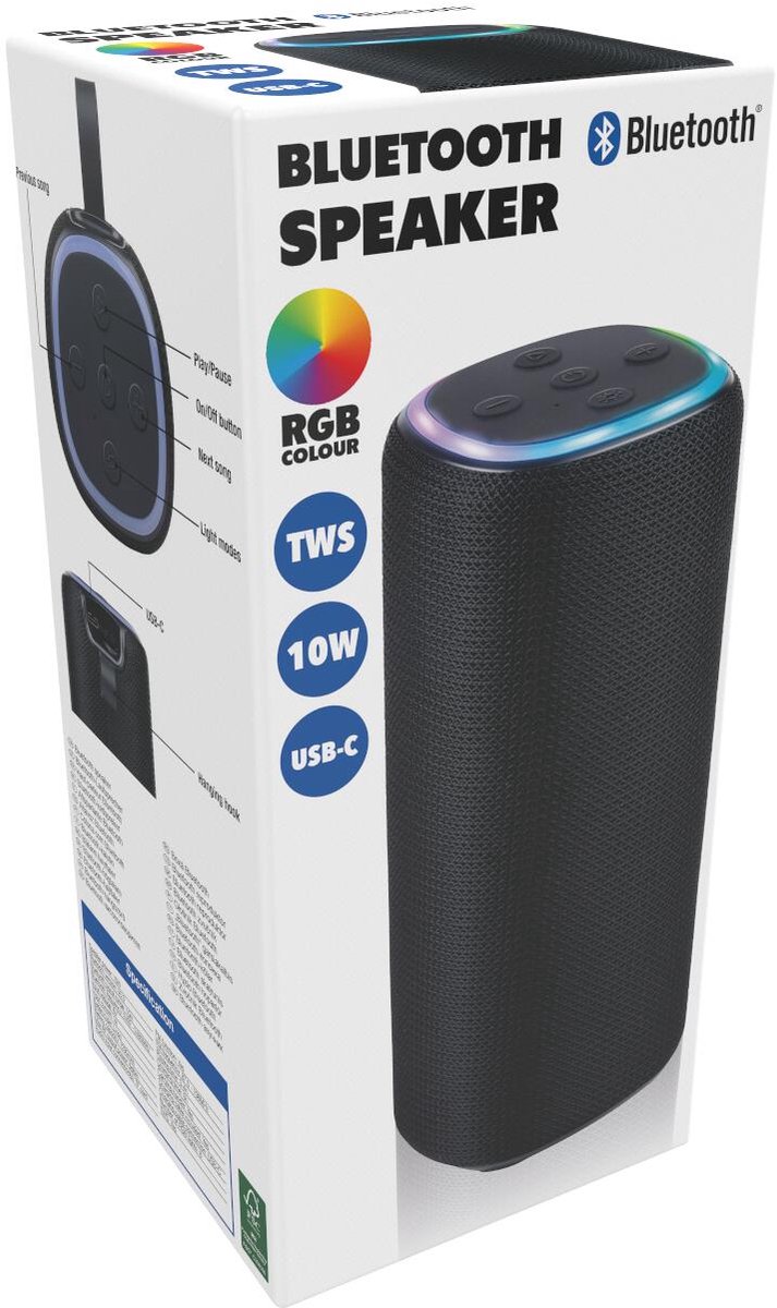 Luidspreker bluetooth 10W RGB