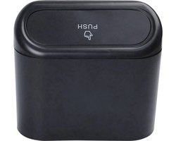 Auto prullenbak - auto-opslag- vuilnisbak -Vuilnisbak Organizer - mini prullenbak 1L - auto deur prullenbak - handig prullenbak- Plastic Opbergdoos Auto - Mini Auto Prullenbak-Reisgoederen - Auto accessoires - zwart(Twee rollen vuilniszakken)