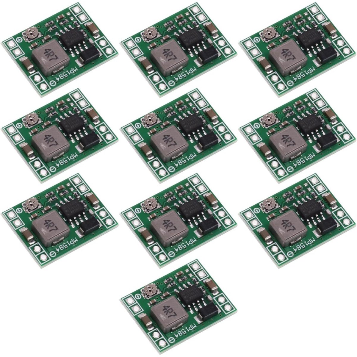 EXCITAT 3A-voeding instelbare step-downmodule - Buck-converter - 24V naar 12V 9V 5V 3V - 10 stuks