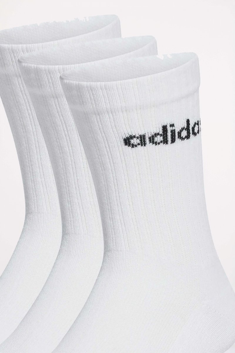 adidas Sportswear Linear Gevoerde Sokken 3 Paar - Unisex - Wit- 43-45 — cadeau in Cadeau-ideeën - foto 5