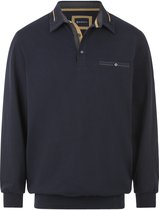 Babista herren Poloshirt Met Lange Mouwen - 60/62 - donkerblauw - Plus Size