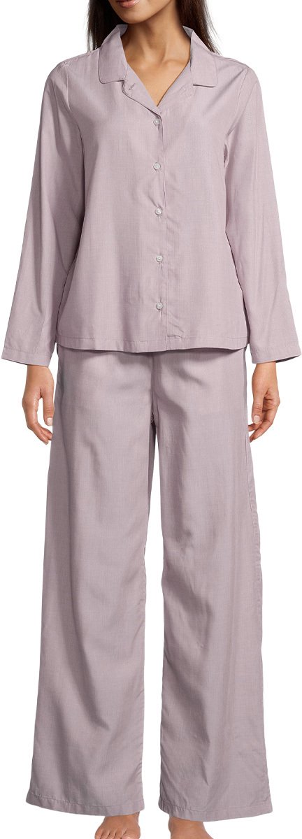 Seidensticker Dames pyjama Classic Fil a Fil mauve shadow