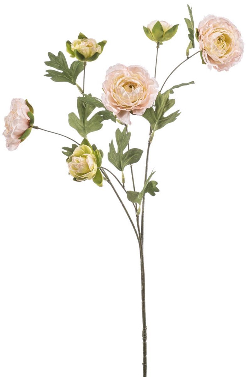 Emerald Kunstbloem Ranonkel 78cm licht roze - Kunstplant voor binnen