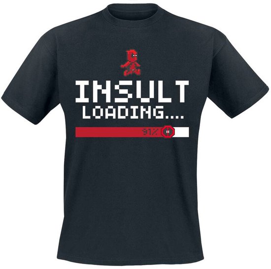 Deadpool Insult Loading Heren T-shirt - zwart - L