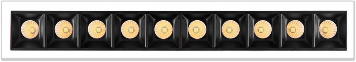 Tram 10 4735 Inbouwspot 10 voudig rand wit 20W 2700 t/m 6000K - Smart - traploos instelbaar via Tuya App