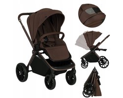 Lionelo Mika Plus Kinderwagen - All-Terrain Wielen - Lichtgewicht - Verstelbare Zitting - XXL Kap met UPF 50+ - Compact Opvouwbaar - Inclusief Accessoires