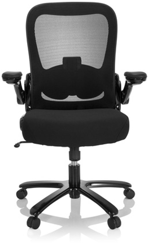 Zware stoelen / Bureaustoel INSTRUCTOR SW I – XXL Netstof / Stof zwart hjh OFFICE