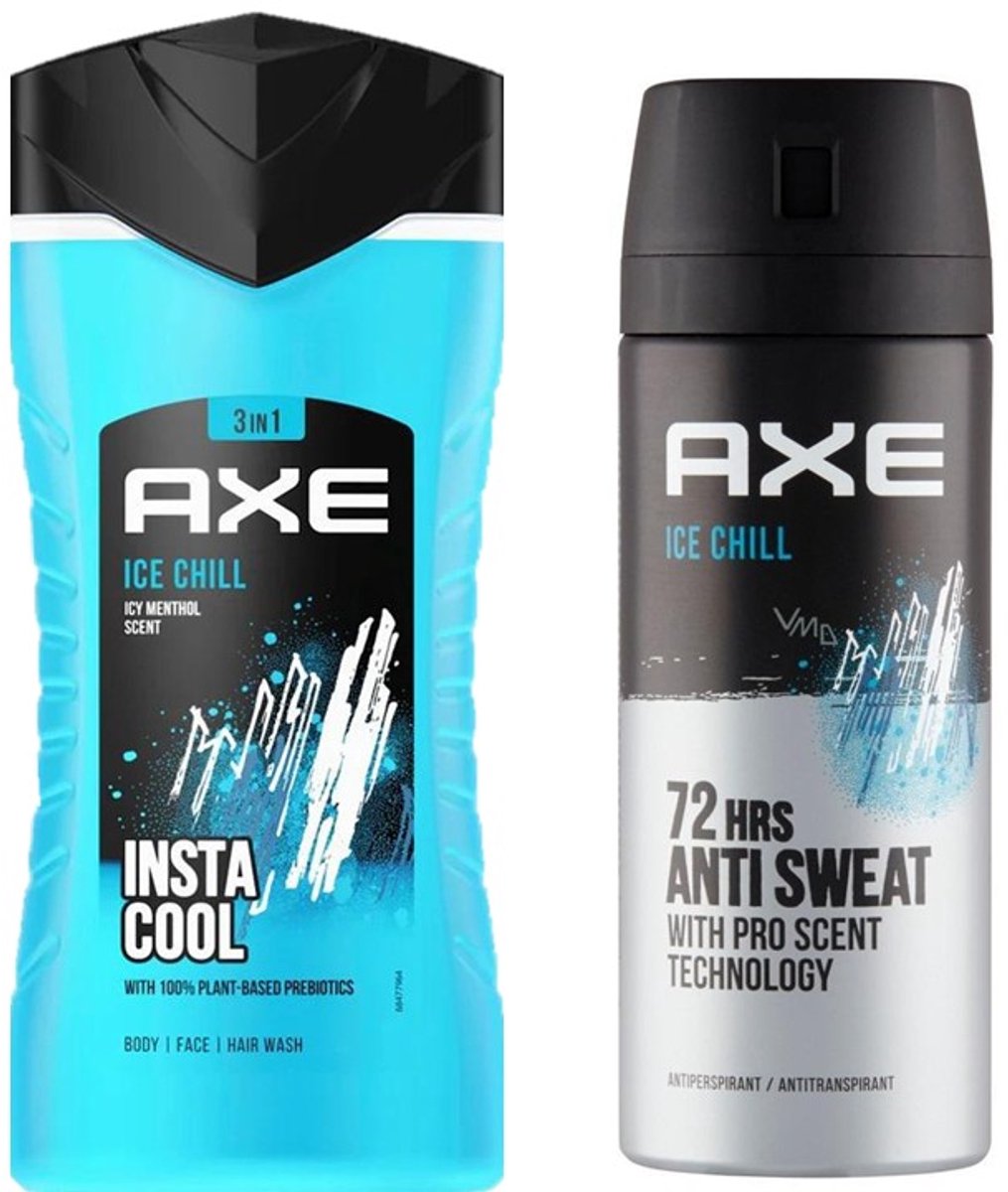 AXE Ice Chill - Pakket - Douchegel / Deo Spray DRY