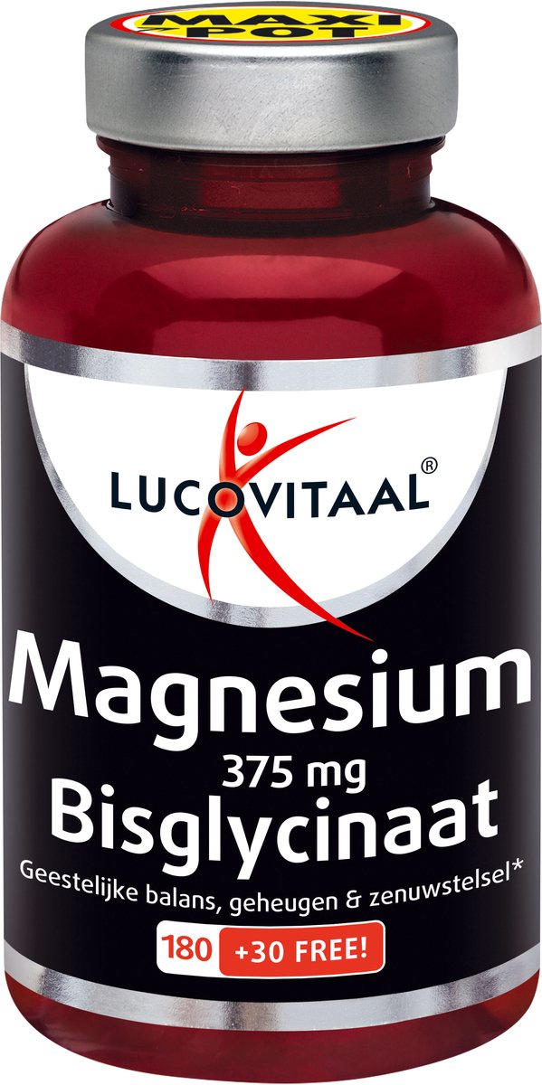 Lucovitaal Magnesium bisglycinaat 375mg 210 Tabletten — afbeelding 1