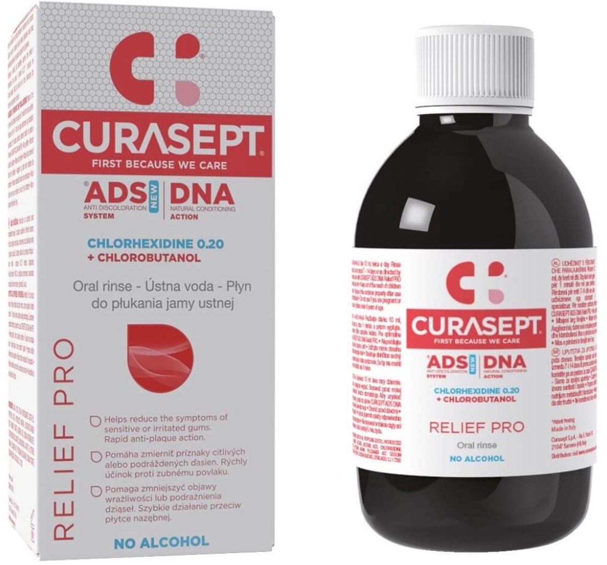 Curasept ADS DNA Relief Pro Mondspoelmiddel 0,20% CHX + Chlorobutanol – 200 ml