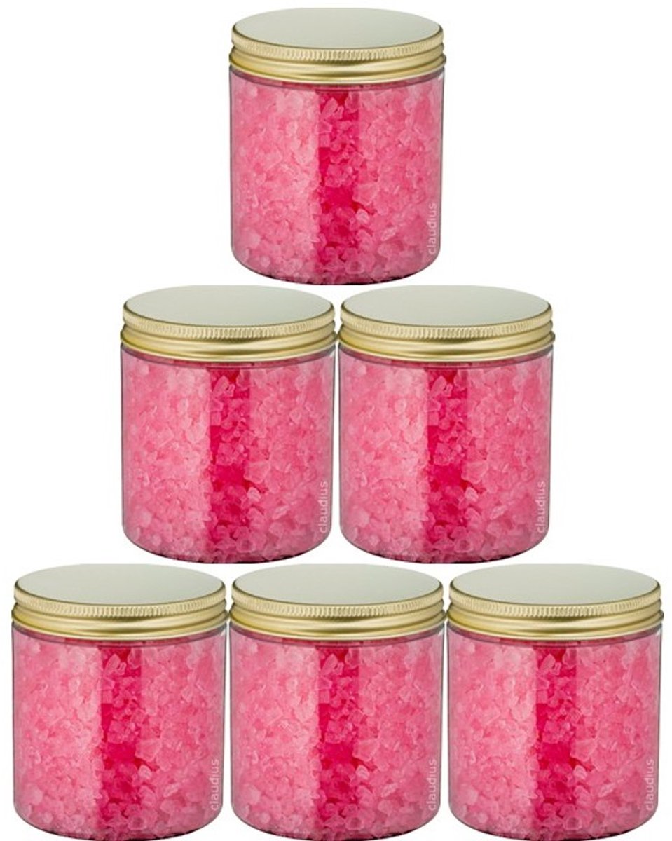 Claudius Badzout Rozen - 300 gram - Pot met gouden deksel - set van 6 stuks
