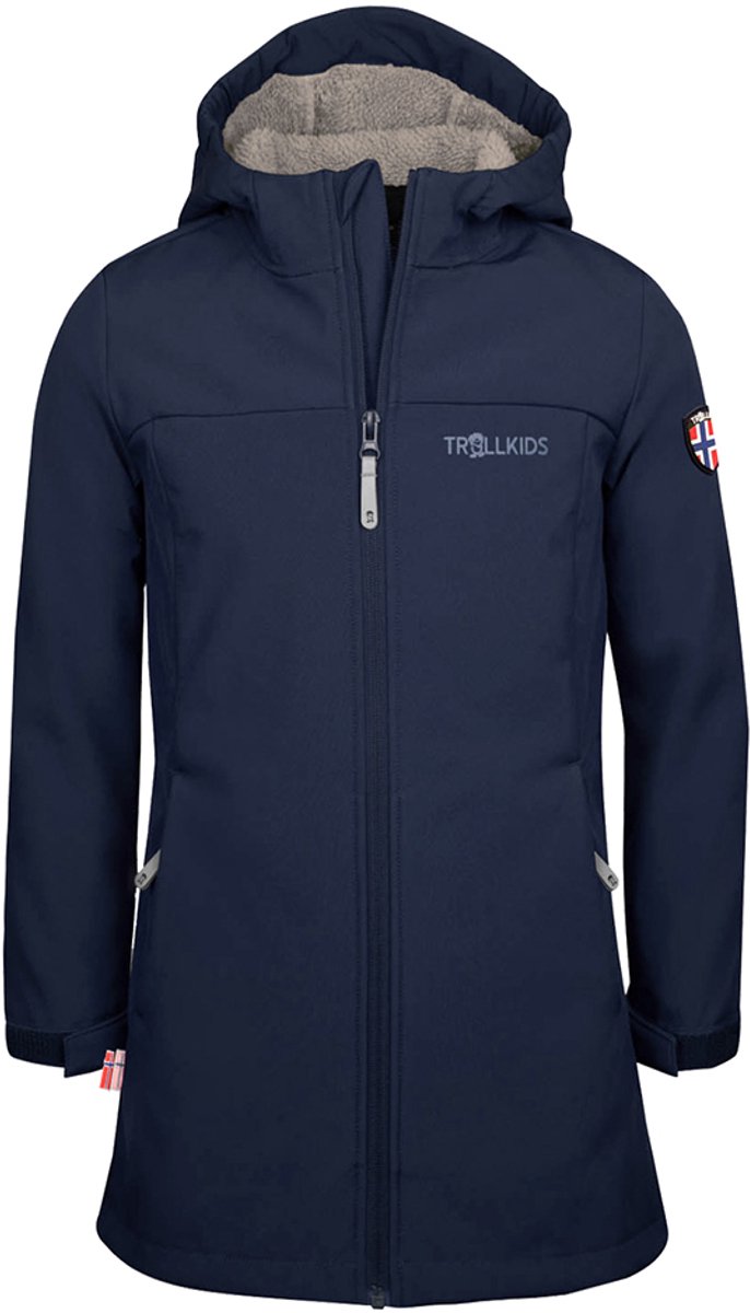 Trollkids Kristiansand Coat Jas Blauw 164 cm Meisjes