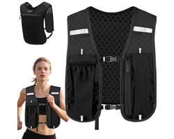 Hardloopvest met reflecterende - Met drinkhouder en telefoonhouder - Running vest - Reflecterende hardloopvesten - Hardloop vest - Hydration Vest - Drink vest - Loopvest - Ultralicht en duurzaam vest - verstelbare - Voor fietsen, trails, marathons