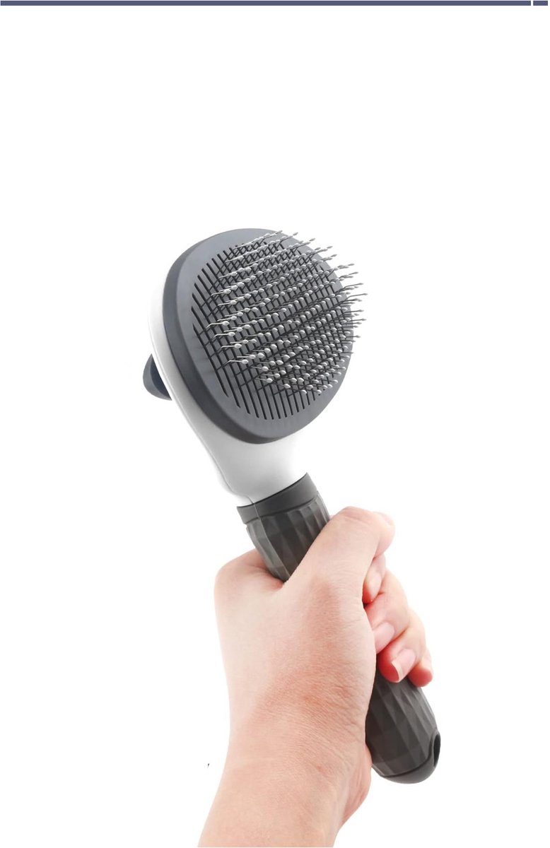 Kattenborstel – Hondenborstel Langharig – Kortharig – Slickerborstel Kat Hond – Kattenkam -Huisdierhaar Verwijderaar – Hondenborstel Slicker – Dierenborstel – Vachtverzorging – Grijs Kattenhaar Verwijderaar – HondenkamHaarverwijderaar