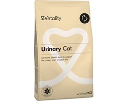 Vetality Kattenvoer Urinary - 2 kg - Kattenvoer Droogvoer - Dieetvoeding Kat - Helpt Blaasgruis Voorkomen en Lost Op - Voor Volwassen Katten