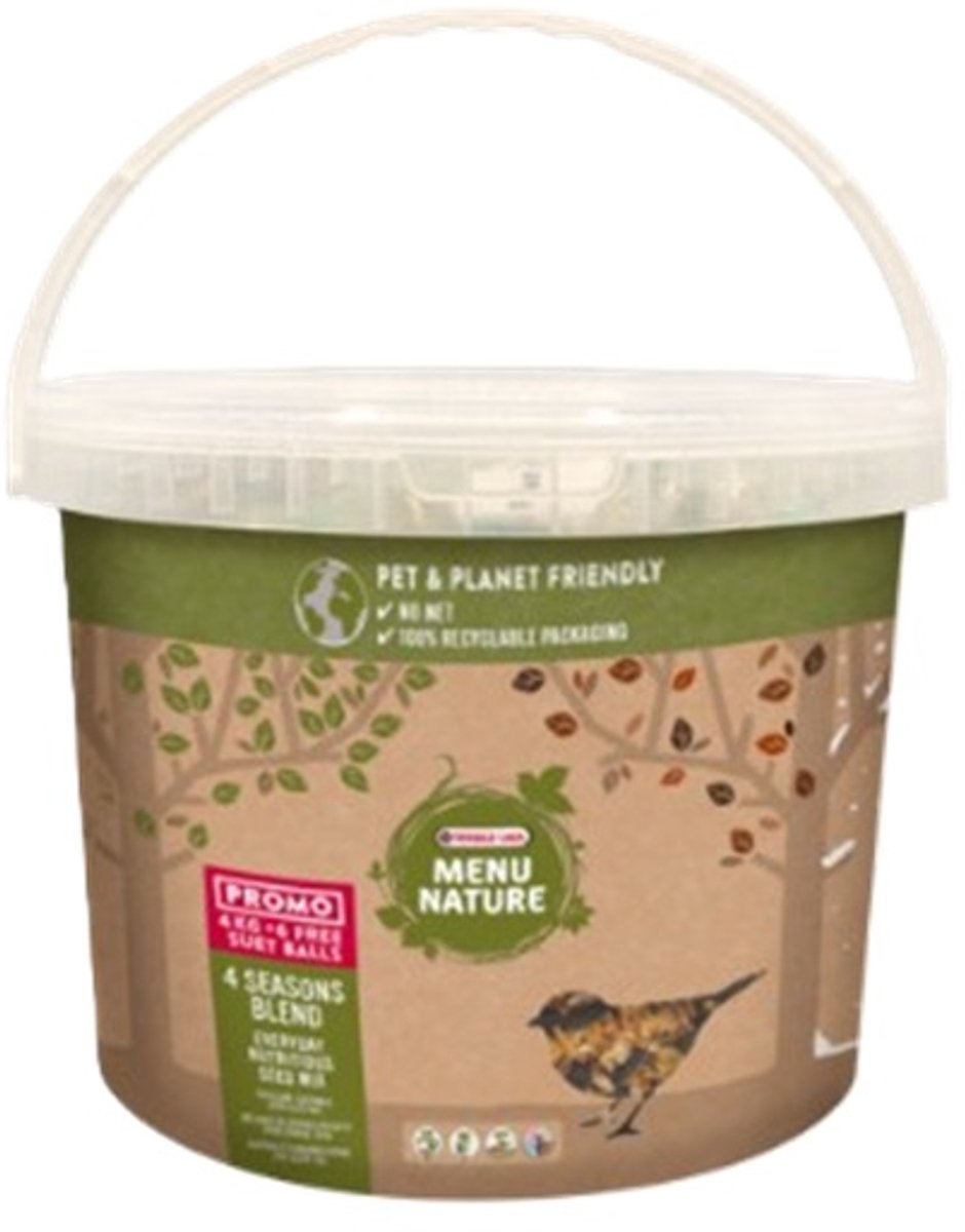 Menu Nature 4 seasons blend 4kg + 6 gratis Suet Balls