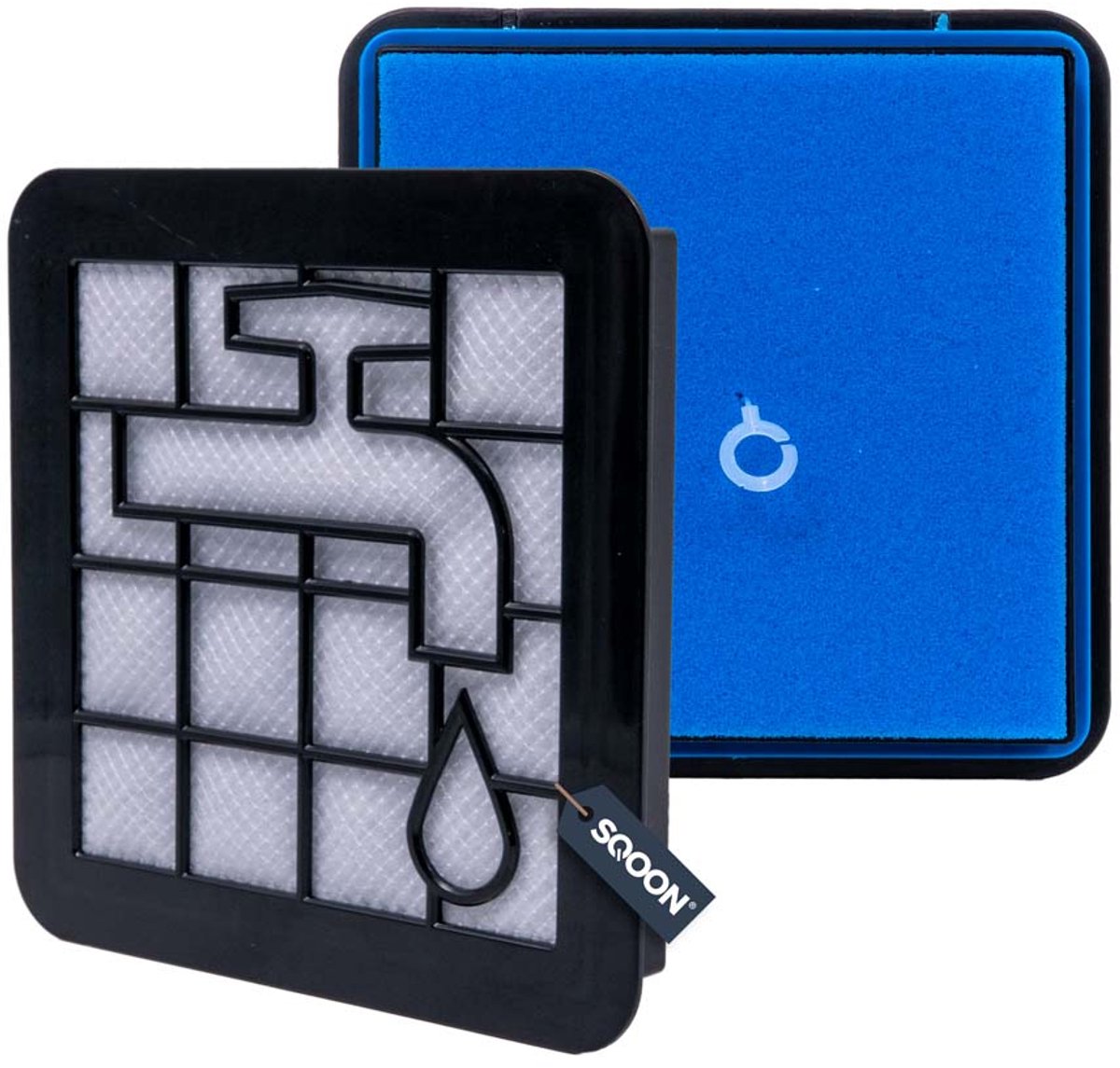 SQOON® Uitwasbaar schuimfilter geschikt voor Philips FC8010/02 stofzuigers - Gelijk aan model: 432200538211 - Inclusief schuiminleg, exclusief uitblaasfilter - Perfecte vervanging voor origineel filter