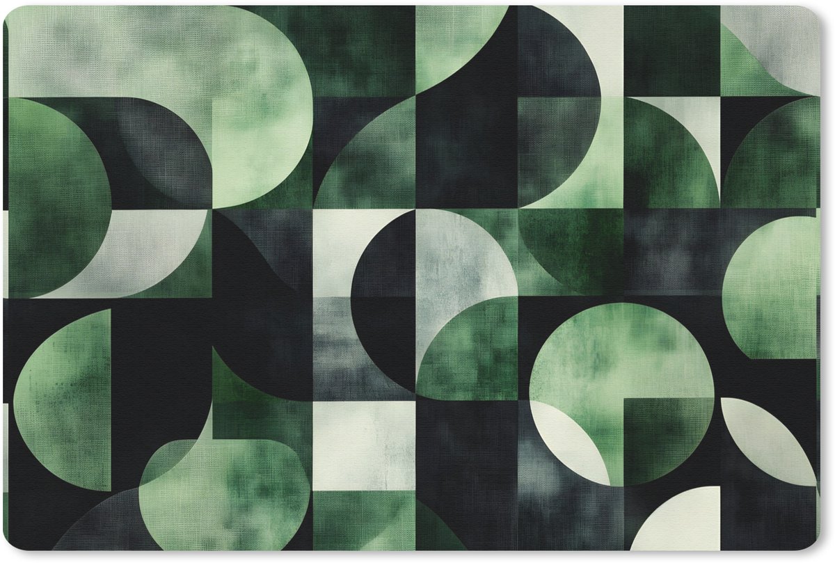 Muismat 27x18 cm - Mousepad Abstract - Groen - Vormen - Muismatten
