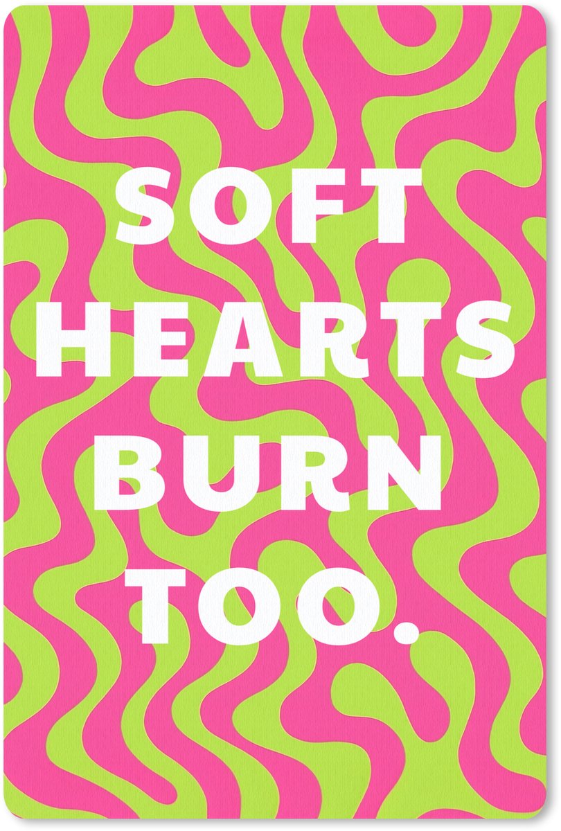 Muismat 18x27 cm - Mousepad Abstract - Quote - Centraal - Roze - Muismatten