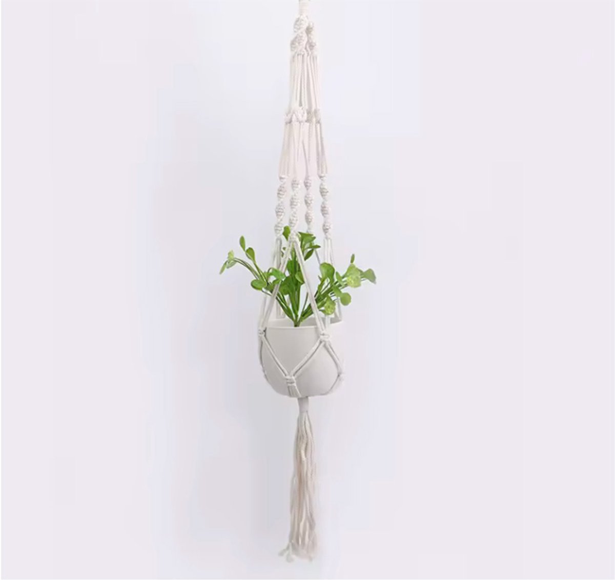 CHPN - Plantenhanger - Handgemaakte Macrame Plant Hangers - Bloempot Hangers - Wanddecoratie - Tuin Interieur - Bohemian Decor - Woondecoratie