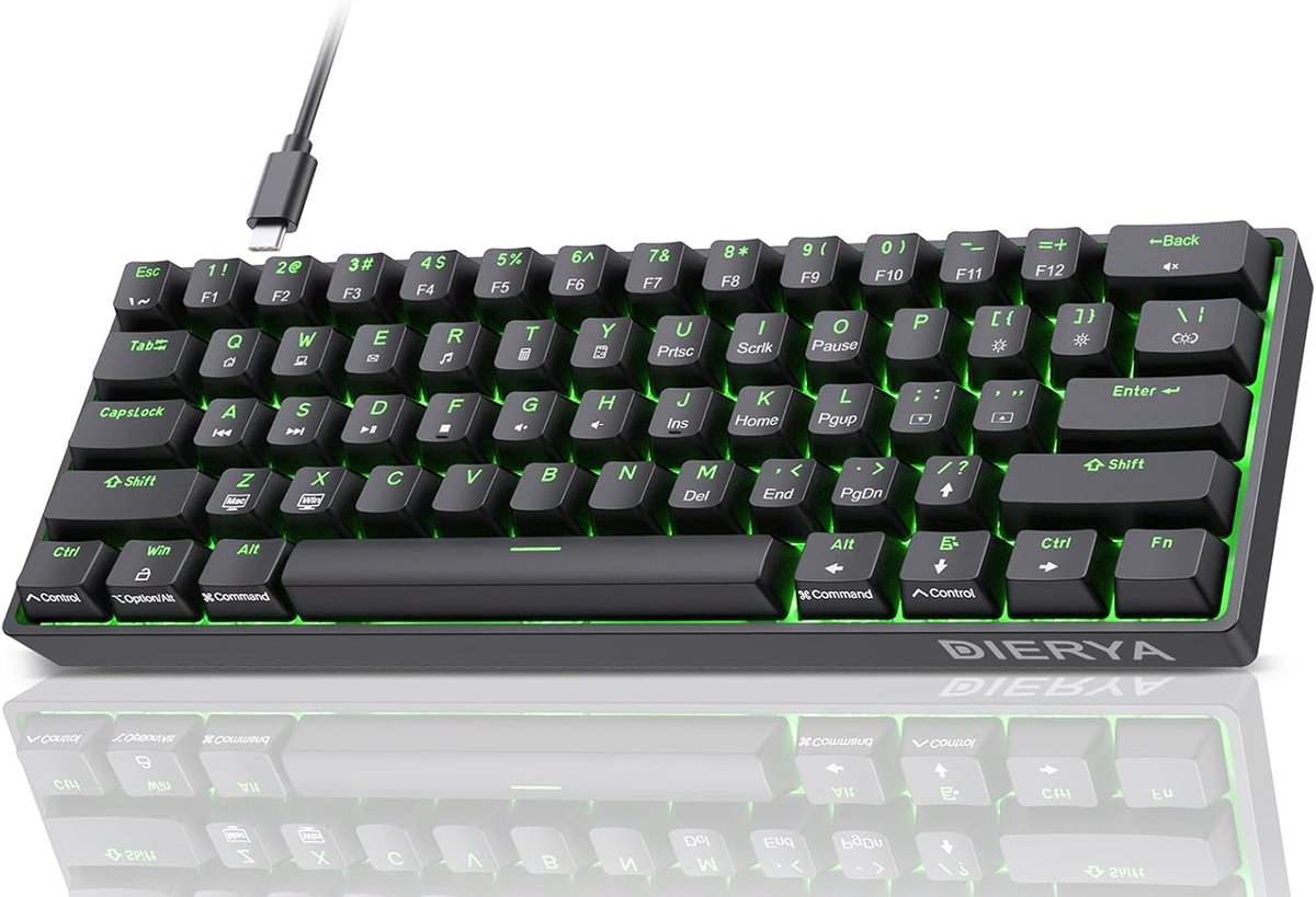 Compact Mechanisch Gaming Toetsenbord met Tactiele Switches, Anti-Ghosting en Verlichting