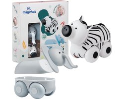 Magimals Wheely Safari Box -Interactieve & magnetische dieren op wielen (6 stuks). Leuk en creatief speelgoed, perfect voor in bad of onderweg!