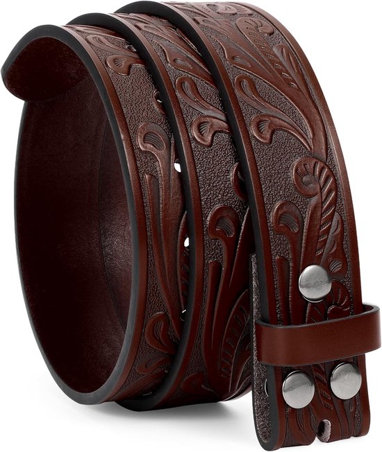 Beltroad Westerse Lederen Gesp Riem Voor Mannen Vrouwen Cowboy Cowgirl Lederen Heren Riemen Voor Jeans Mannen Kerst Riemen Geschenken, 01-zwart (Paard Buckle), for Wasit 43-46