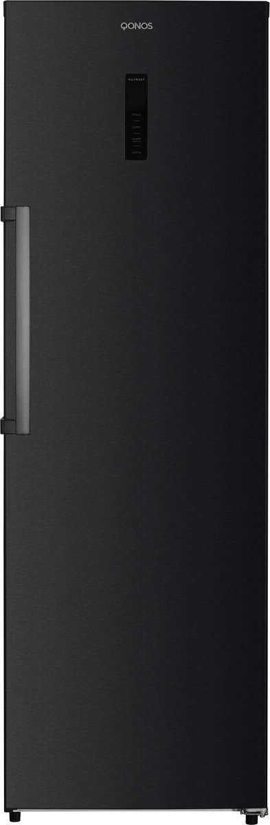 Qonos Kastmodel Vriezer Q978061 – 274L – Energieklasse D – Dark Inox – LED Interieurverlichting – Super Freeze – Deuralarm – Omkeerbare Deur