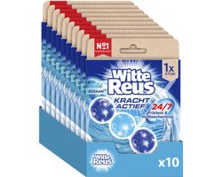 Witte Reus Kracht Actief Boost Oceaan Toiletblok 50g - WC blokjes - Voordeelverpakking - 10 stuks