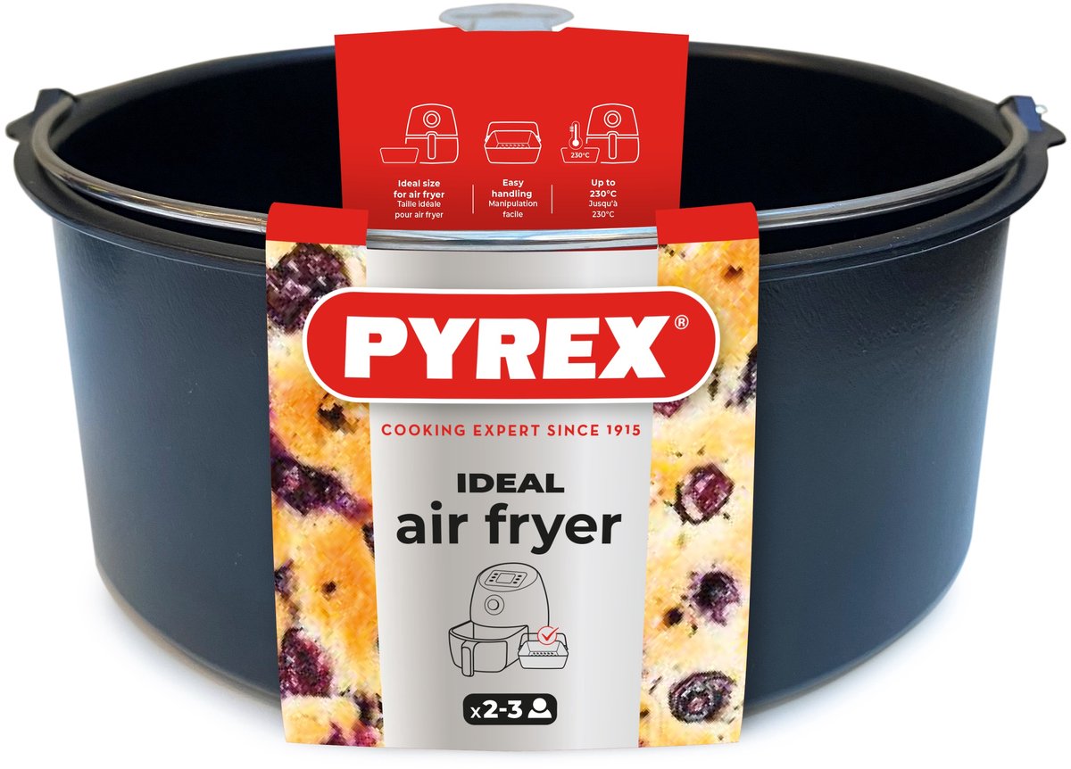 PYREX Metalen mand/bak met handvat voor AIR FRYER 20x19 cm rond — cadeau in Cadeau-ideeën - foto 4