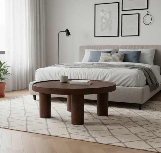 Namra salontafel set van 2 mangohout zandkleur
