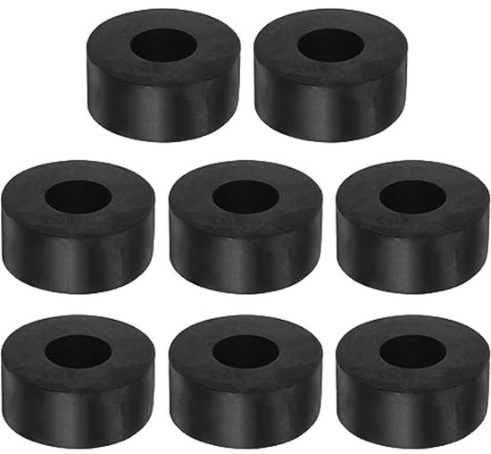 Rubber Washers Rubber Spacers 40mm AD 16mm ID 10mm Thick Neoprene Round Vibration Damper Pads Isolator Bushings Spacer Sleeves for Cars Boat Accessories Black — afbeelding 3