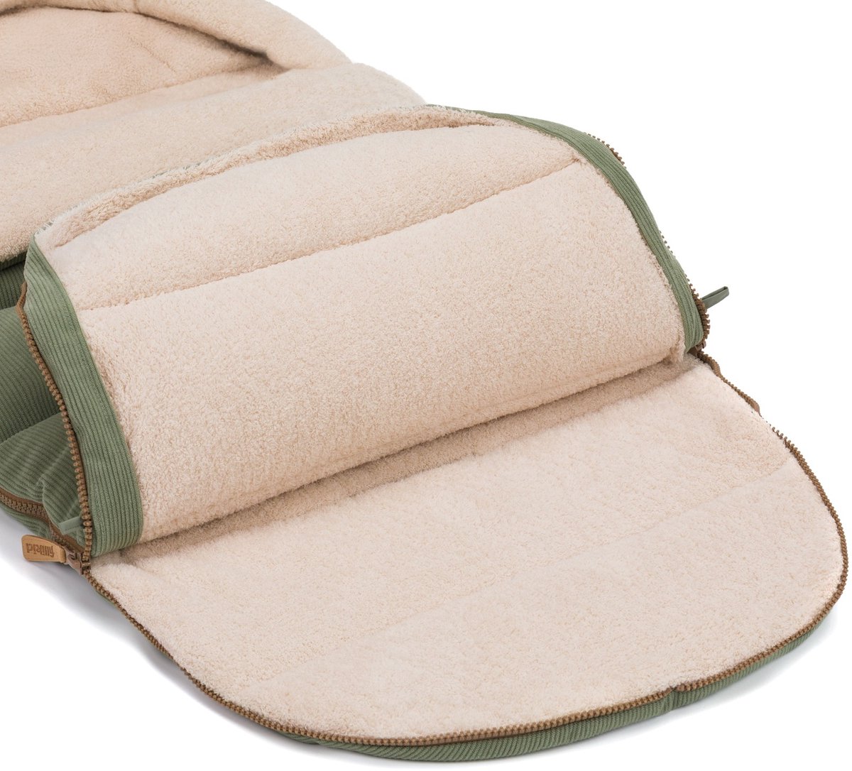 Winter voetenzak kinderwagen en buggy Teddy - Thermo - Waterafstotend - Ritssluiting - Corduroy - Groen - Fillikid – foto 7