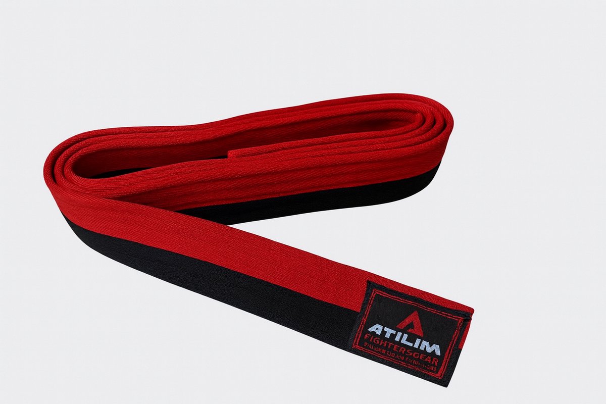 Martial Arts- Karate- Judo -Taekwondo- Professionele banden- Jiu Jitsu -Standaard(zwart/rood) 1.97M