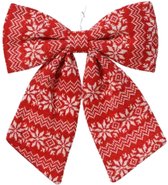 kersthangers 24cm strikken rood - 3 stuks