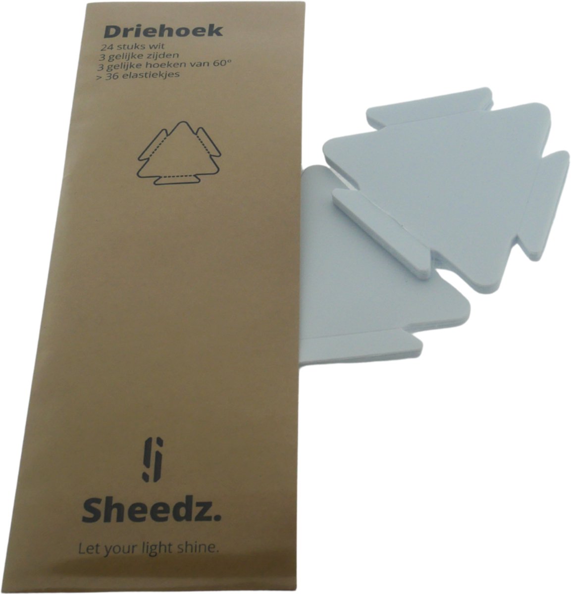 Sheedz creatieve lampenomhulsel driehoek wit 24 stuks LED decoratie.