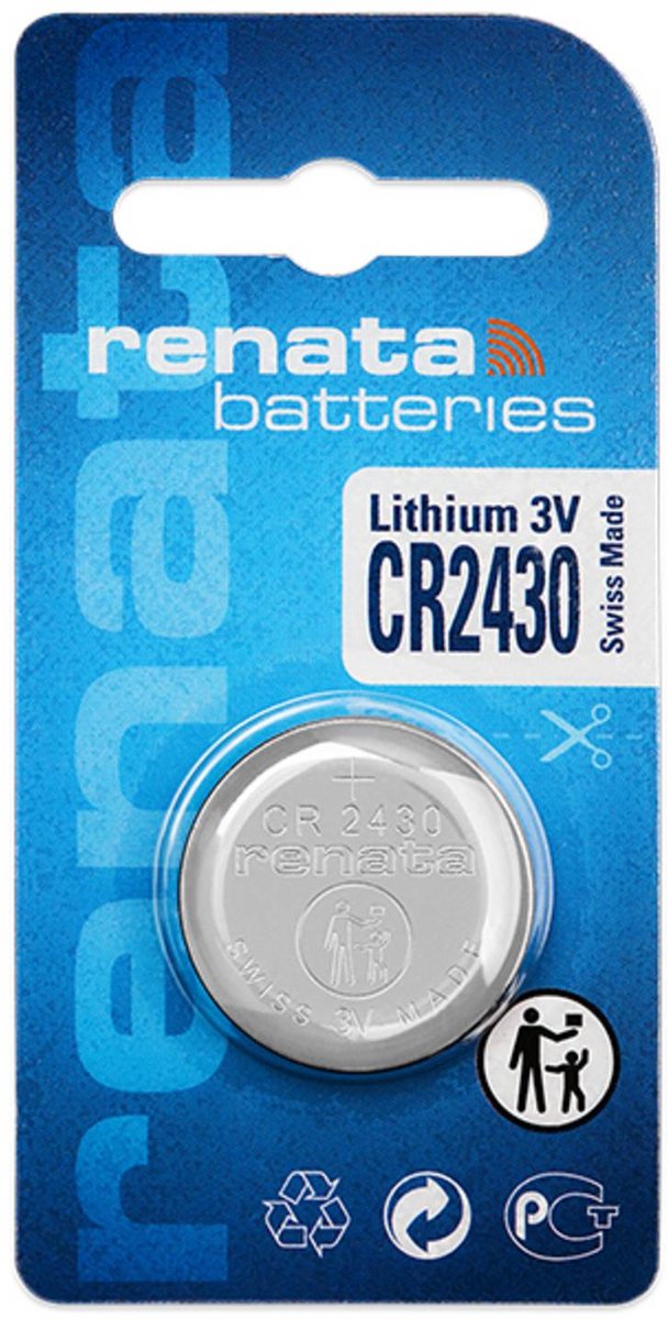 CR2430 Knoopcel Lithium 3 V 285 mAh Renata CR2430 1 stuk(s)